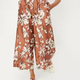 max Floral Printed Culottes Casual Trousers-image-69