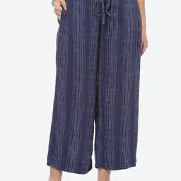 Biba Women Printed Smart Straight Fit Cropped Parallel Trousers-image-52