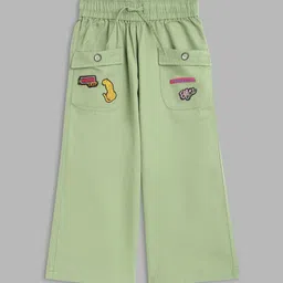 ELLE Girls Olive Green Loose Fit Culottes Trousers-image-41