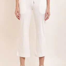 NoBarr Women Mid-Rise Cotton Culottes Trousers-image-99