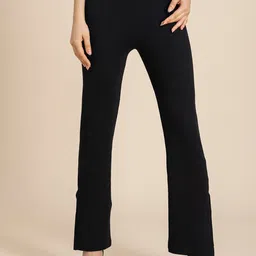 Moomaya Women High-Rise Bootcut Trousers-image-55