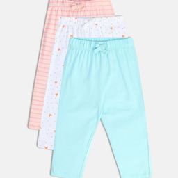 MINI KLUB Girls Pack Of 3 Mid-Rise Pure Cotton Relaxed Trouser-image-91