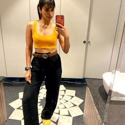 MANGO Women Black Solid Bootcut Trousers-image-39
