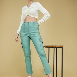 Life With Pockets Women High-Rise Cargos-image-46