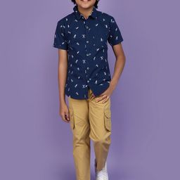 V-Mart Boys Mid Rise Cotton Cargo Trousers image 5