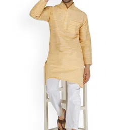 Aaryavar Men Regular Kurta with Trousers image 5