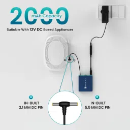 Portronics POWER PLUS 2000mah extended power bank for WiFi router image 4