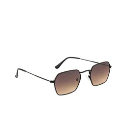 OPIUM Unisex Brown Lens & Black Rectangle Sunglasses with UV Protected Lens OP-1927-C02-14