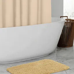 OBSESSIONS Beige Solid 2000 GSM Anti-Skid Bath Rugs-41