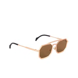 Voyage Unisex Brown Lens & Gold-Toned Square Sunglasses 2186MG3617-Brown-15