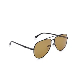 Polaroid Men Green Lens & Black Aviator Sunglasses With UV Protected Lens 203432-picture-0