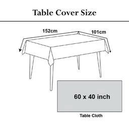 Kuber Industries Brown & White Geometric Printed Cotton 4 Seater Rectangular Table Cover image 5