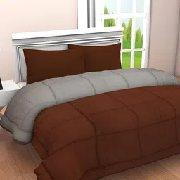 RF RELAXFEEL Brown & Grey Heavy Winter 233 GSM Single Bed Duvet-image-36