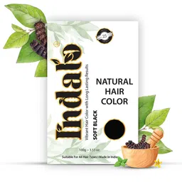 INDALO Natural Hair Colour - Soft Black for Conditioning Hair Growth, No Ammonia 100g-picture-45