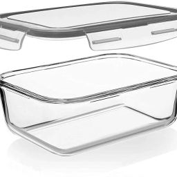 Standard Glass Lunch with Clamp Plastic Airtight Lid Proof 1 Containers Lunch Box-image-33