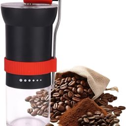 Manual Coffee Grinder | Stainless Steel Portable Coffee Beans Grinder 6 Modes | Personal Coffee Maker-image-47