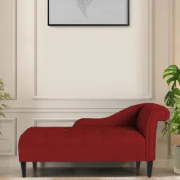 febonic Adria Fabric LHS Chaise Lounger in Blood Maroon Colour-picture-46