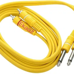 EKAAZ TV-out Cable RCA to 1/4 Cable, Quarter inch TRS Jack to RCA-26