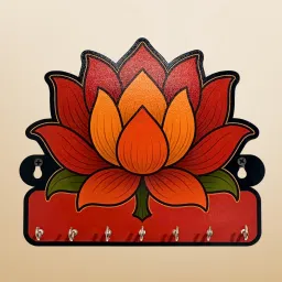 LOTUS KEY HOLDER – Decorative Wall Art for Home | Elegant Key Holder for Bedroom Wood Key Holder-image-20