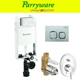 Half Frame Concealed Cistern, with divater body upper part set of 1 pic 008 Dual Flush Tank-14