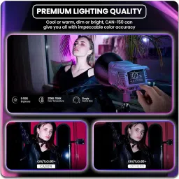 CASON 150W Bi Color Studio LED Light for Video Shooting with Remote 35000 lx Camera LED Light image 3