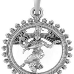 akshat sapphire Sterling Silver (92.5% Purity) God Shiva Nataraj Tandav Pose Pendant (Big Size) Sterling Silver Pendant-picture-23