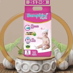 Fresh Baby Diapers Pants|Wetness Indicator|Upto 12 Hrs Absorption S-25x2=50 - S-image-61