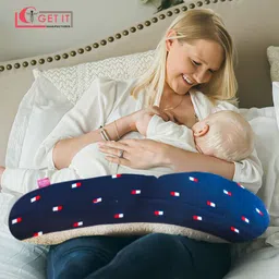 get it Premium Breastfeeding Recron Pillow, Removable cover Zip, Buckle Adjust,MomsGift Breastfeeding Pillow-picture-37