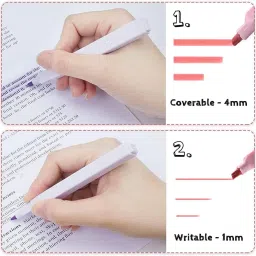peacora Aesthetic Pastel Cute Highlighters Mild Colors With Soft Chisel Tip No Bleed image 4