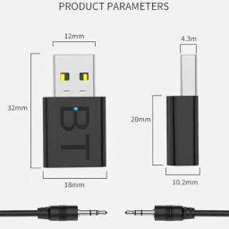 rpmsd v5.0 Car Bluetooth Device with Audio Receiver, 3.5mm Connector, Adapter Dongle image 3