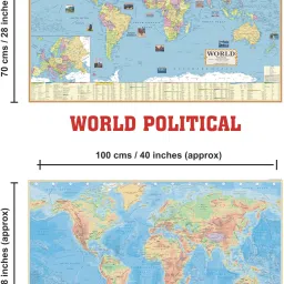 ncp INDIA & WORLD MAPS ENGLISH , CONSTITUTION OF INDIA & HISTORY OF INDIA CHART : COMBO OF 6 MAPS/CHARTS : MAPS SIZE 70 X 100 CMS ( 28 X 40 INCHES ) , CHARTS SIZE 55 X 90 CMS ( 23 X 36 INCHES ) : USEFUL FOR UPSC , SSC , IES & OTHER COMPETITIVE EXAMS Paper Print image 3