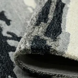 saraswatii global Grey Abstract Design Hand-Tufted Woollen Carpet image 3
