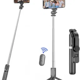 hybite Bluetooth Selfie Stick with Wireless Remote & Tripod Stand with LED Light Mobile Tripod-11