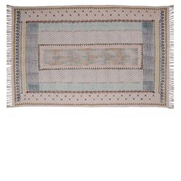 Art Avenue Blue & Pink Ethnic Motifs Printed Cotton Carpet-image-45