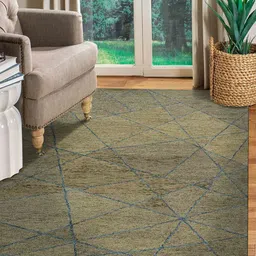 saraswatii global Green Geometric Hand-Tufted Carpets-image-80