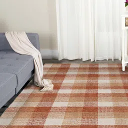 saraswatii global Orange Geometric Hand-Tufted Carpets-image-87