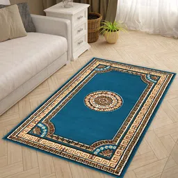 Story@home Blue & Yellow Anti-skid Floor Carpet-image-12
