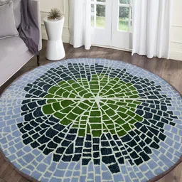 MRIC Green Bohemian Hand-Tufted Woollen Carpet-picture-50