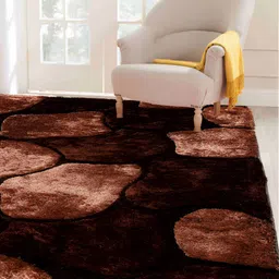 PEQURA Brown &White Handmade Woollen Carpet-image-12