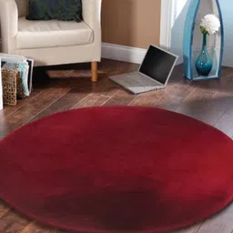 OBSESSIONS Burgundy Solid Centerpiece Carpet-53