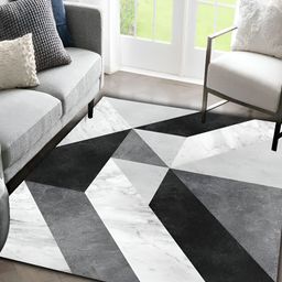 Sparrow world White Bohemian Anti-Skid Carpet-46