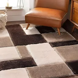 Shopgallery Beige Geometric Anti-Skid Carpet-image-53