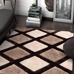 Shopgallery Brown Geometric Anti-Skid  Carpet-image-26