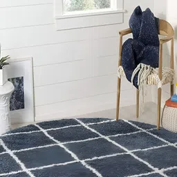Shopgallery Grey & White Geometric Anti-Skid Carpet-image-102