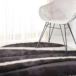 Shopgallery Brown & Beige Abstract Anti Skid Shaggy Carpet-image-92
