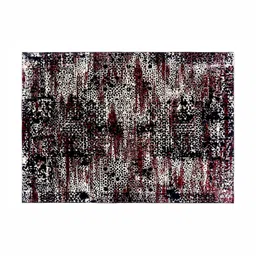 MODEFE Maroon & White Abstract Anti-Skid Rectangular Carpet image 4