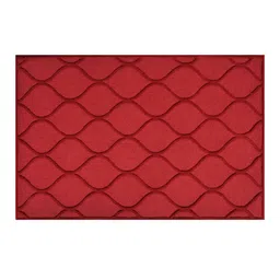 PRESTO Red Abstract Printed Hand Tufted Wool Carpet image 2