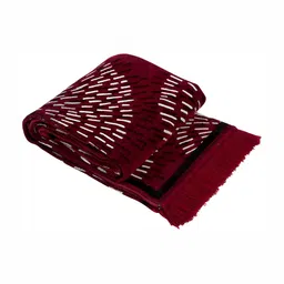 ZESTURE Red & White Abstract Rectangle Shaped Carpet image 4