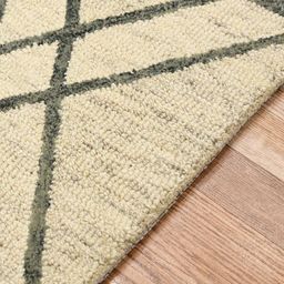 saraswatii global Off White & Grey Geometric Printed Woolen Rectangle Carpet image 4