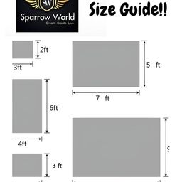 Sparrow world Blue & White Geometric Printed Rectangular Carpet image 5